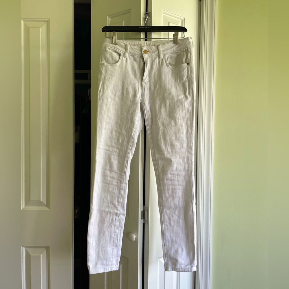 Anthropologie white skinny jeans